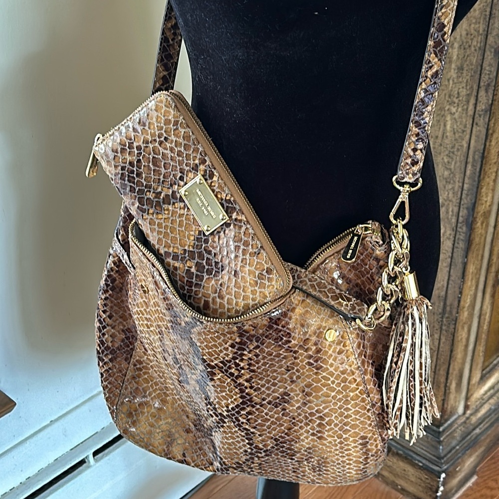 Michael Kors Python Print Suede And Leather - image 1